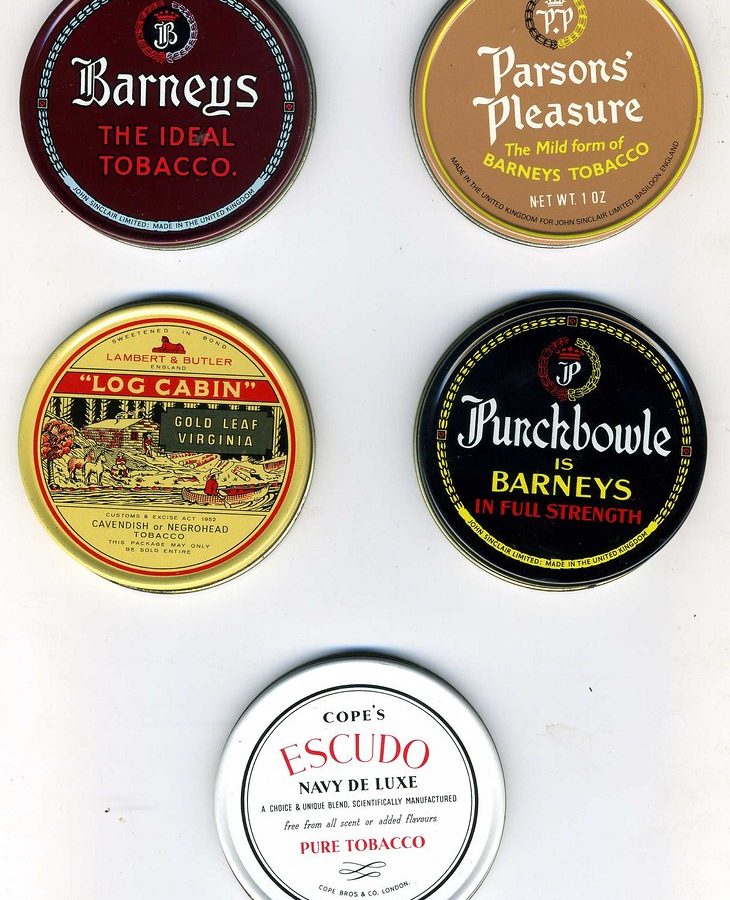 Vintage pipe tobacco tins — best tobacco for rolling machines